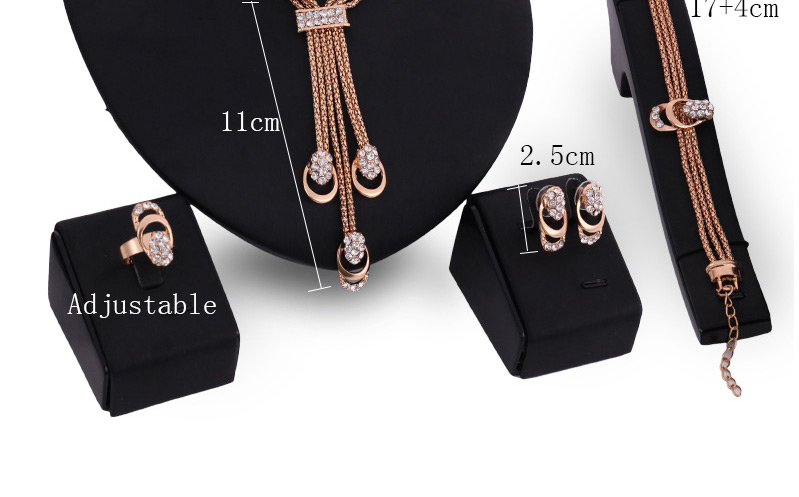 Luxury Gold Color Tassel Pendant Decorated Simple Jewelry Sets,Jewelry Sets