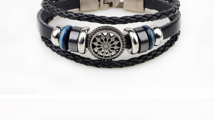Fashion Coffee Hollow Out Round Shape Decorated Multi-layer Bracelet,Fashion Bracelets