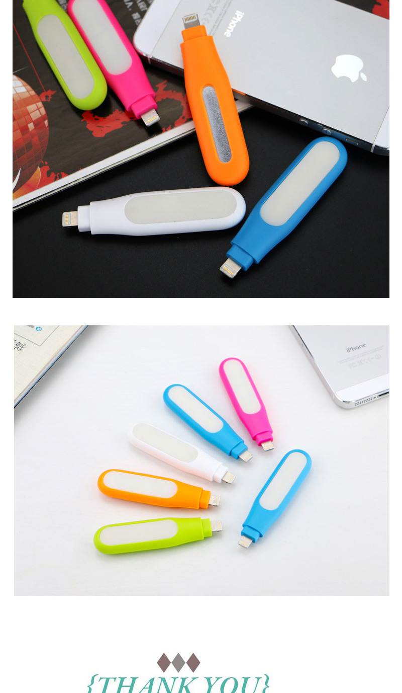 Fashion Cyan Pure Color Design Portable Mini Led Fill Light Artifact (iphone5/6/6s/plus),Anti-Dust Plug