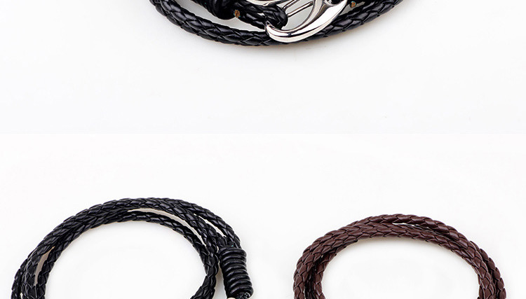 Fashion Coffee Snack Pattern Decorated Multi-layer Stainless Steel Buckle Bracelet,Bracelets