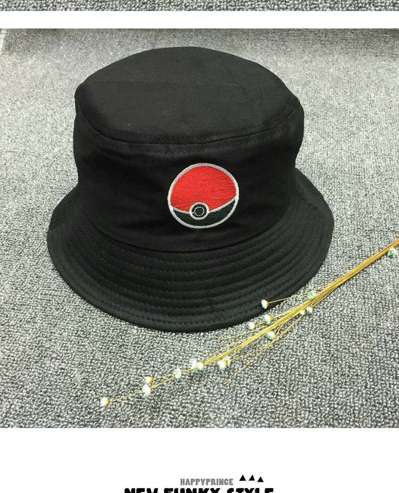 Fashion White Pokemon Go Pattern Decorated Bucket Hat,Sun Hats