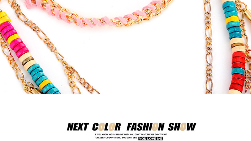 Bohemia Multi-color Tassel &feather Pendant Decorated Multilayer Short Chain Necklace,Thin Scaves