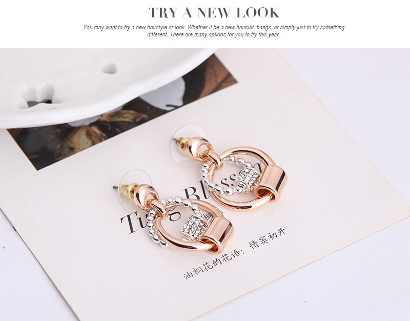 Delicate Rose Color Two Round Shape Pendant Decorated Long Chain Jewelry Sets,Jewelry Sets