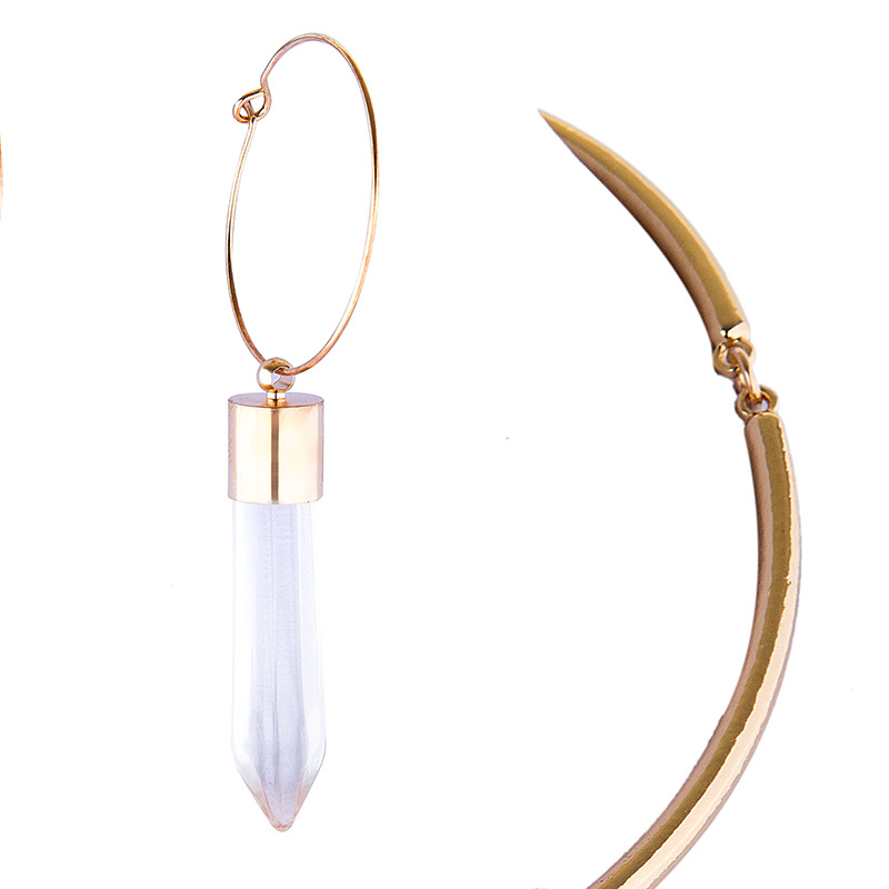 Elegant White Bullet&round Shape Pendant Decorated Jewelry Sets,Jewelry Sets