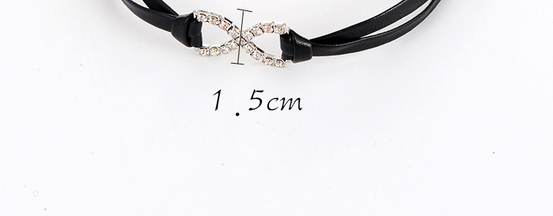 Fashion Black Hourglass Decorated Double Layer Necklace,Chokers