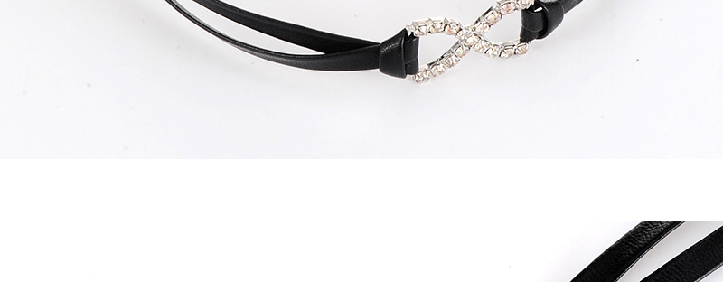 Fashion Black Hourglass Decorated Double Layer Necklace,Chokers