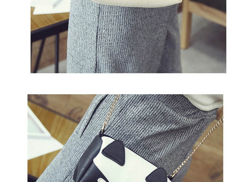 Fashion Brown Fox Pattern Decorated Color Matching Mini Handbag,Shoulder bags