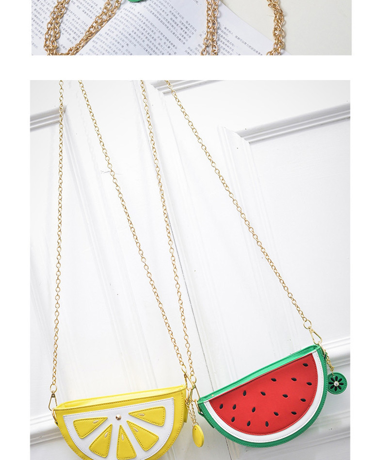 Cute Green Watermelon Shape Decorated Simple Shoulder Bag,Messenger bags