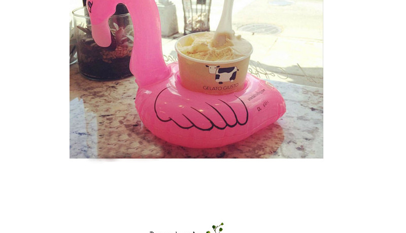 Lovely Pink Swan Shape Design Color Matching Cola Cup Holder,Beach accessories