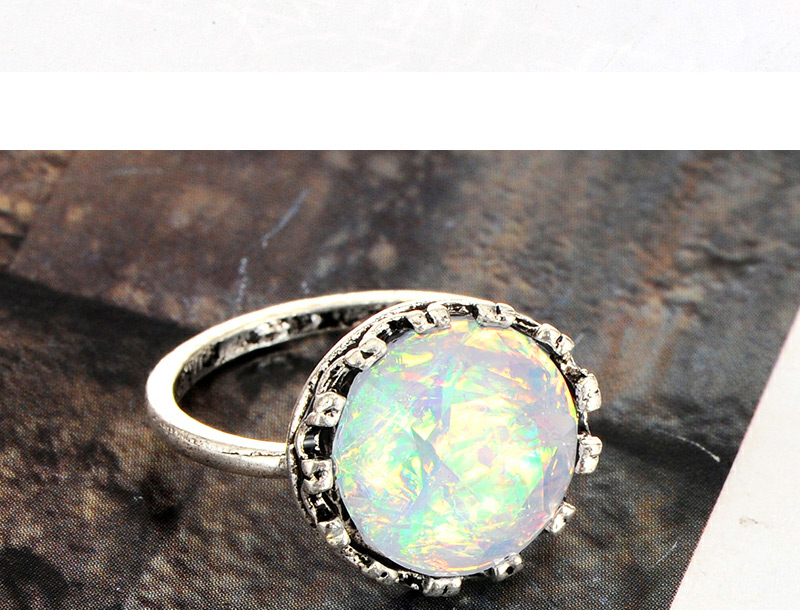 Fashion Silver Color Round Shape Diamond Decorated Irregular Shape Ring (4pcs),Fashion Rings