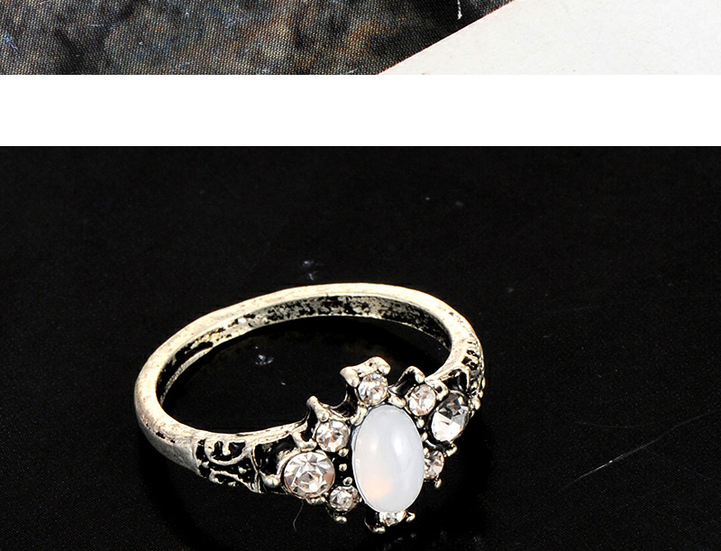 Fashion Silver Color Round Shape Diamond Decorated Irregular Shape Ring (4pcs),Fashion Rings