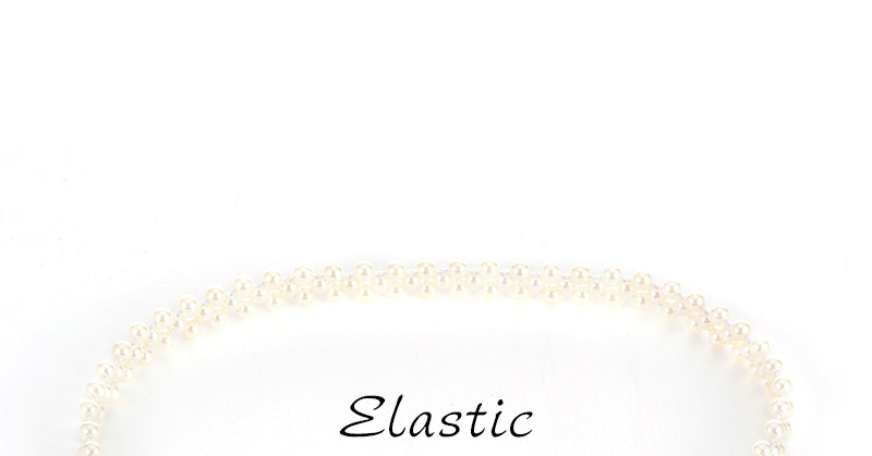 Elegant Gold Color Pearl & Diamond Decorated Simple Belt,Thin belts