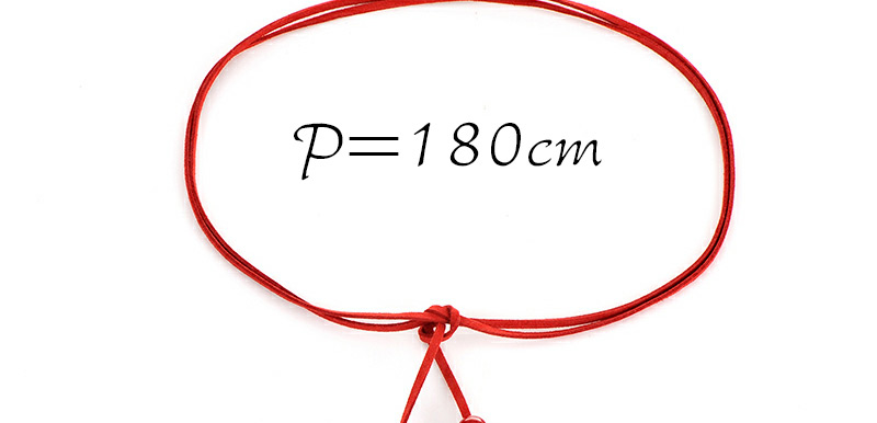 Bohemia Red Tassel &round Shape Decorated Simple Belt,Thin belts