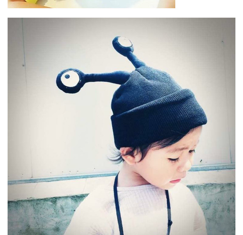 Cute Sapphire Blue Snails Eyes Shape Pure Color Simple Design Hat,Children