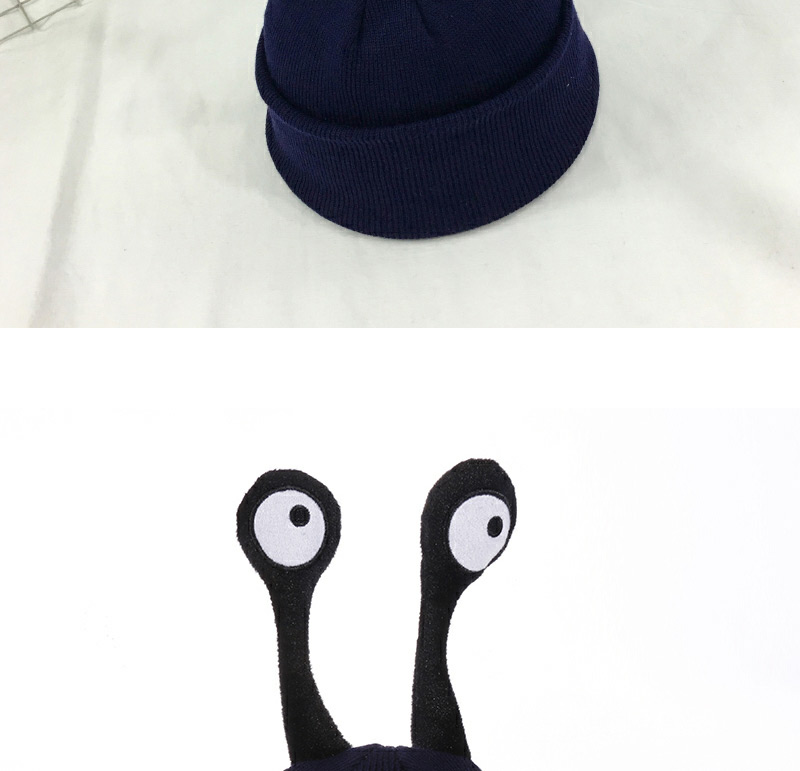 Cute Sapphire Blue Snails Eyes Shape Pure Color Simple Design Hat,Children