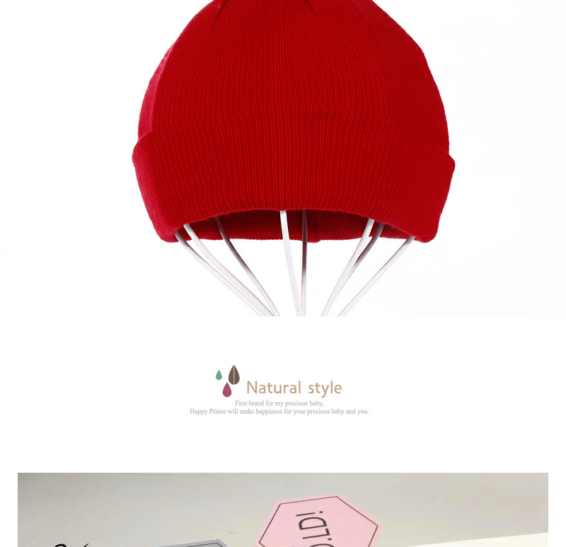 Fashion Red Snails Eyes Shape Pure Color Simple Design Hat,Children