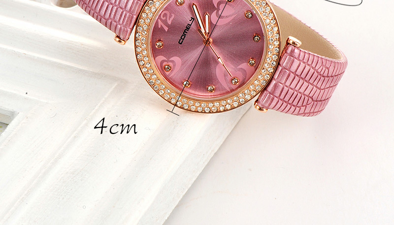 Lovely White Heart Shape Decorated Simple Strap Watch,Ladies Watches