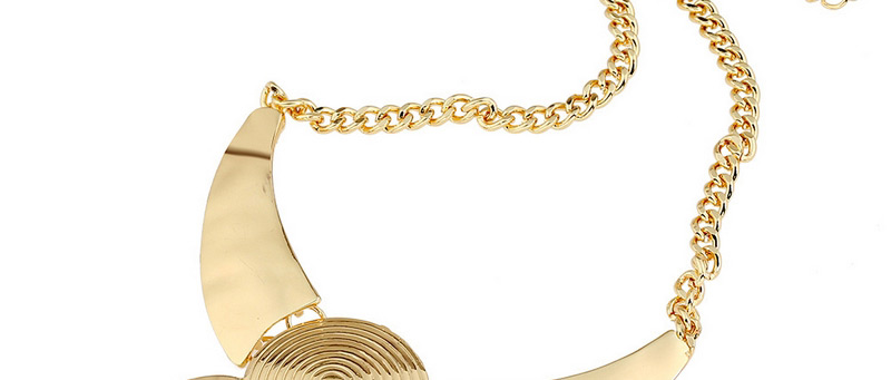 Fashion Blue+golden Color Round Shape Diamond Decorated Irregular Shape Necklace,Crystal Necklaces