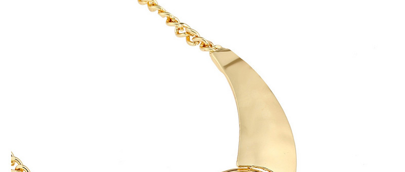 Fashion Blue+golden Color Round Shape Diamond Decorated Irregular Shape Necklace,Crystal Necklaces