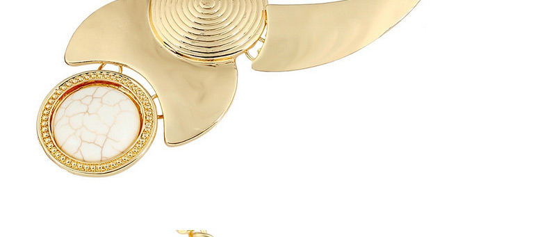 Fashion White+golden Color Round Shape Diamond Decorated Irregular Shape Necklace,Crystal Necklaces
