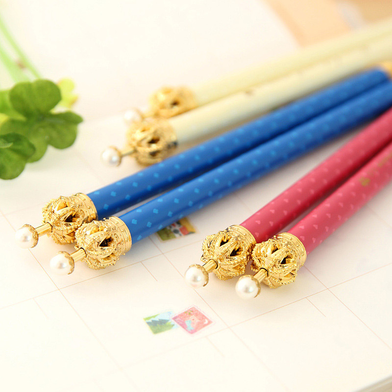 Lovely Random Color Metal Crown Decorated Simple Mechanical Pencil,Writing Pens