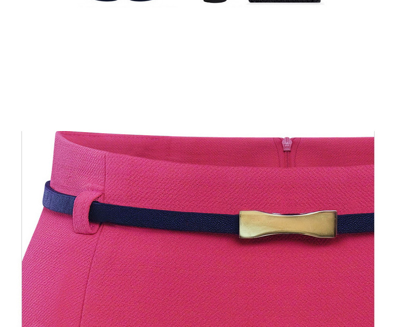 Fashion Plum Red Pure Color Design Irregular Shape Simple Skirt (without The Waistbelt),Skirts