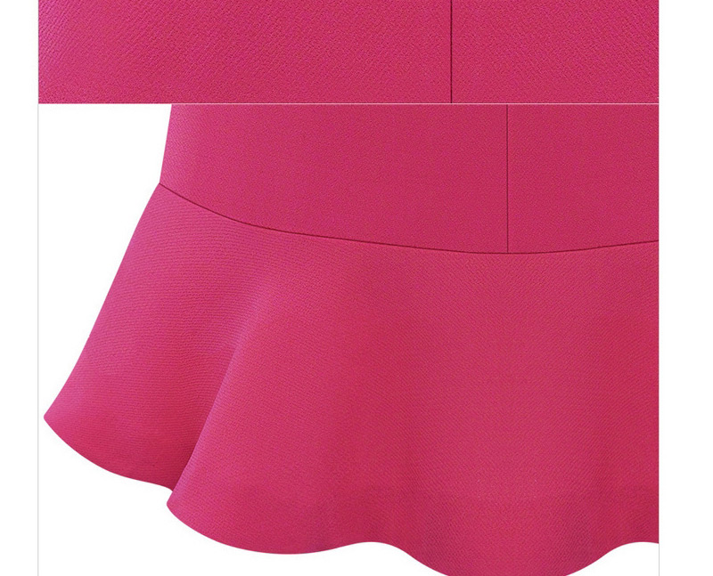 Fashion Dark Blue Pure Color Design Irregular Shape Simple Skirt (without The Waistbelt),Skirts