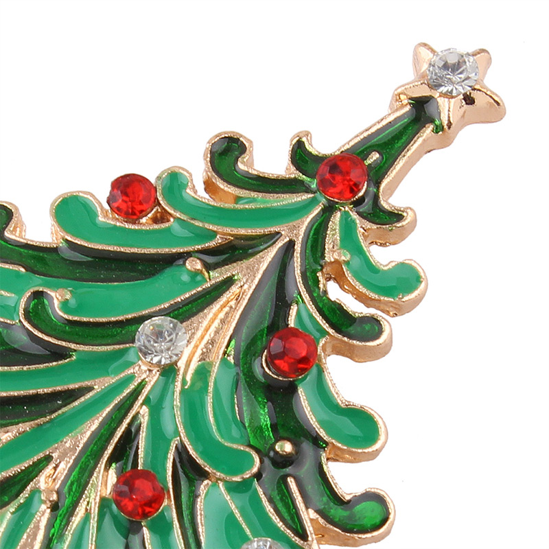 Lovely Multi-color Metal Christmas Trees Design Simple Brooch,Korean Brooches