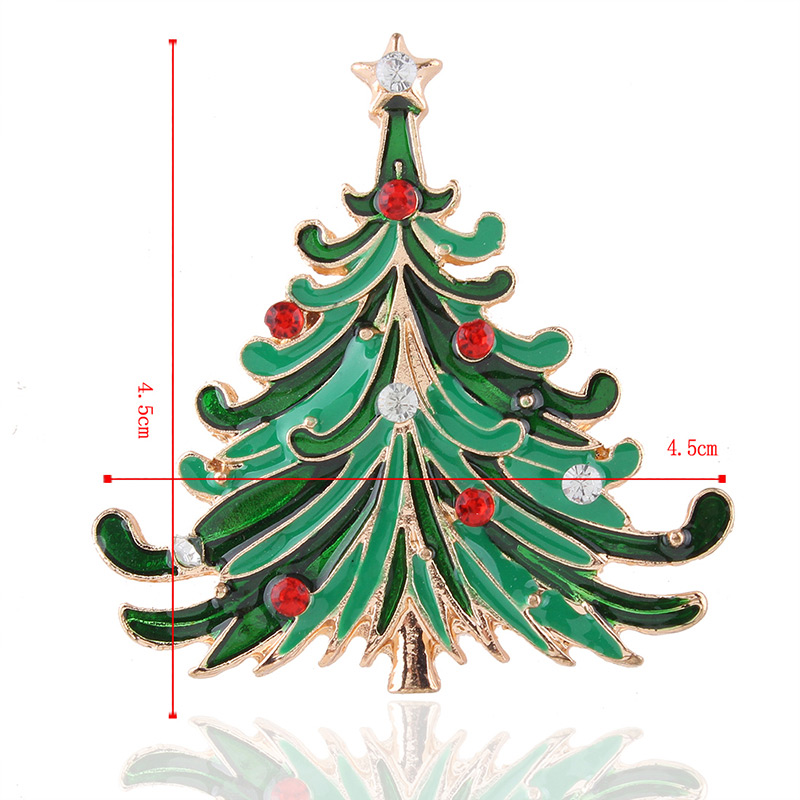 Lovely Multi-color Metal Christmas Trees Design Simple Brooch,Korean Brooches