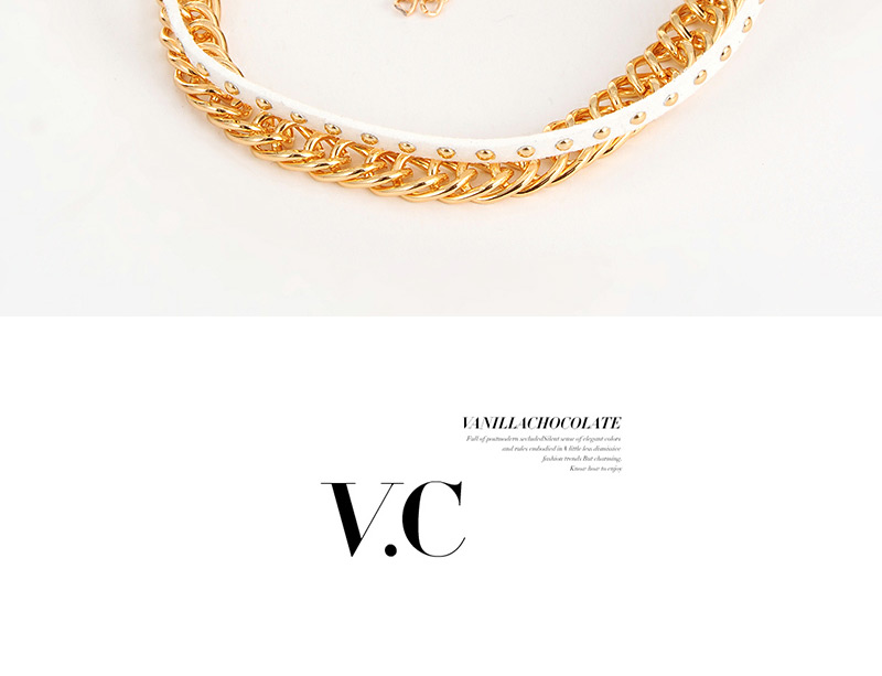 Elegant Gold Color Multielement Pendant Decorated Multilayer Choker (5psc),Chokers