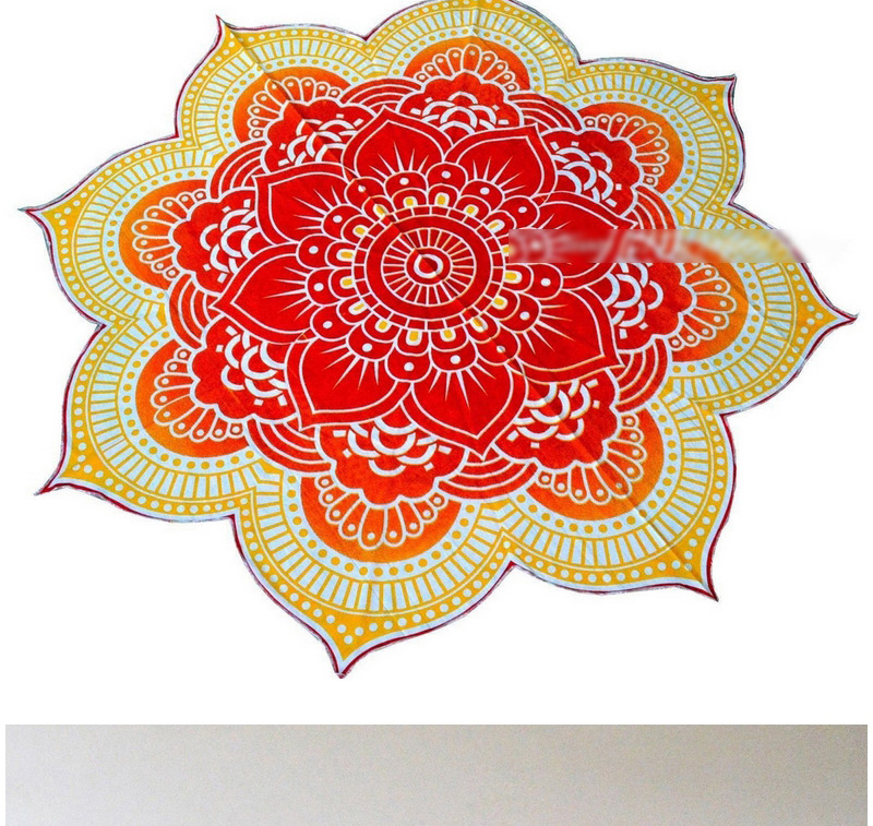 Fashion Red Flower Pattern Decorated Regular Shape Yoga Mat&shawl,Swim Towels