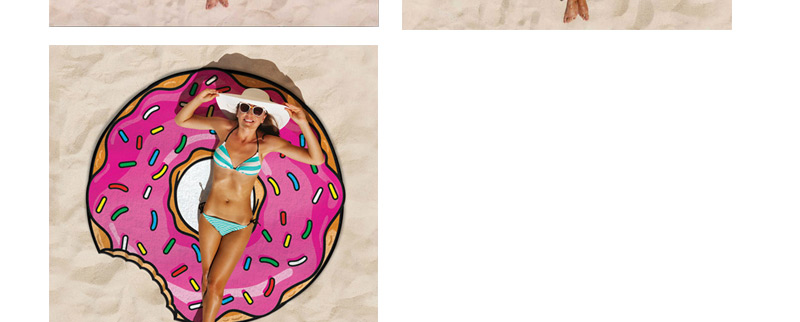 Fashion Pink Donuts Shape Pattern Decorated Cartton Yoga Mat&shawl,Cover-Ups