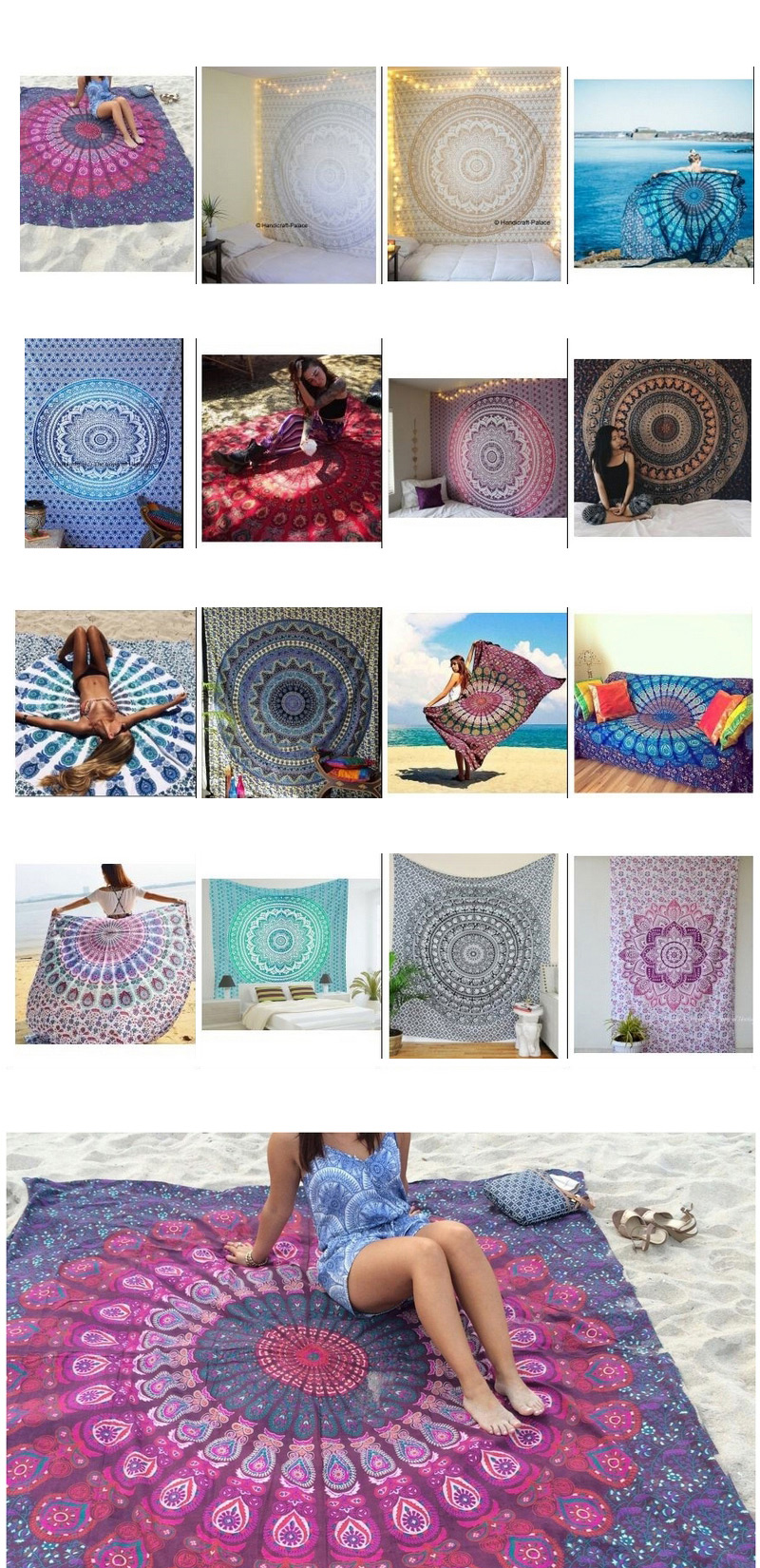 Fashion Red Geometric Flowe Pattern Decorated Square Yoga Mat&shawl,Swim Towels