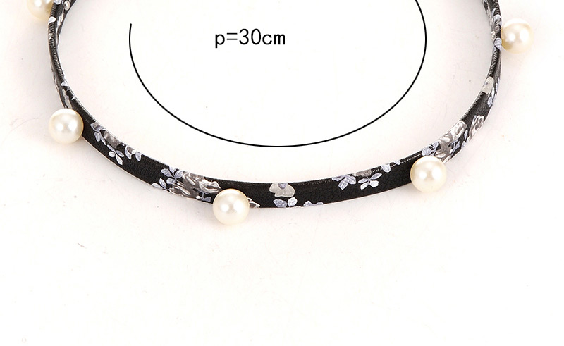 Sweet Black Pearl&flower Pattern Decorated Simple Choker,Chokers