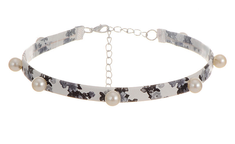 Sweet White Pearl&flower Pattern Decorated Simple Choker,Chokers