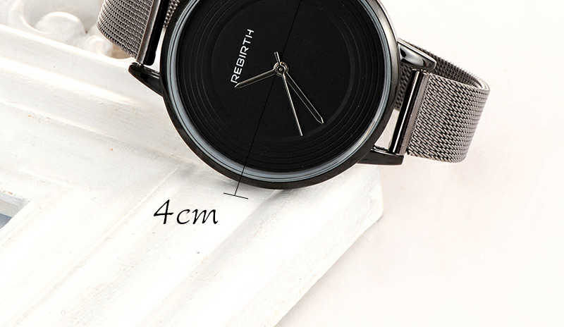 Fashion White Spiral Lines Decorated Round Shape Dial Plate Design Watch,Ladies Watches