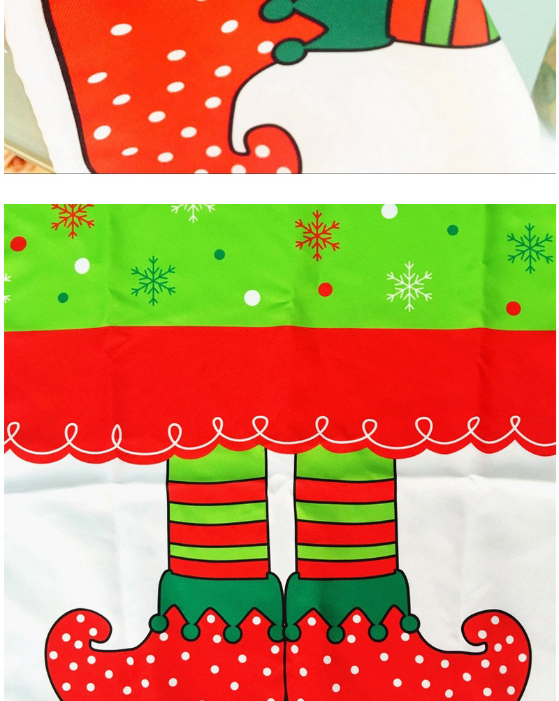Lovely Red+white Snowflake&letter Pattern Decorated Color Matching Simple Apron,Festival & Party Supplies