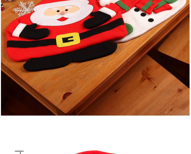 Lovely Red Square Shape Hasp Decorated Father Christmas Shape Table Mat,Festival & Party Supplies