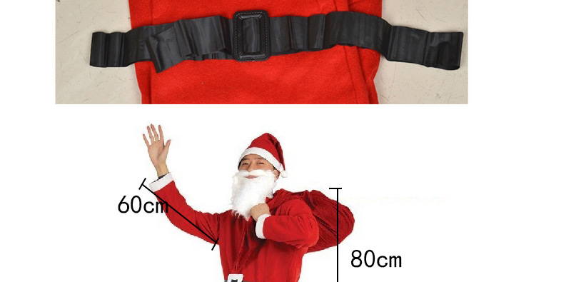 Lovely Red Square Shape Hasp Decorated Color Matching Santa Claus Clothes (5pcs),Festival & Party Supplies