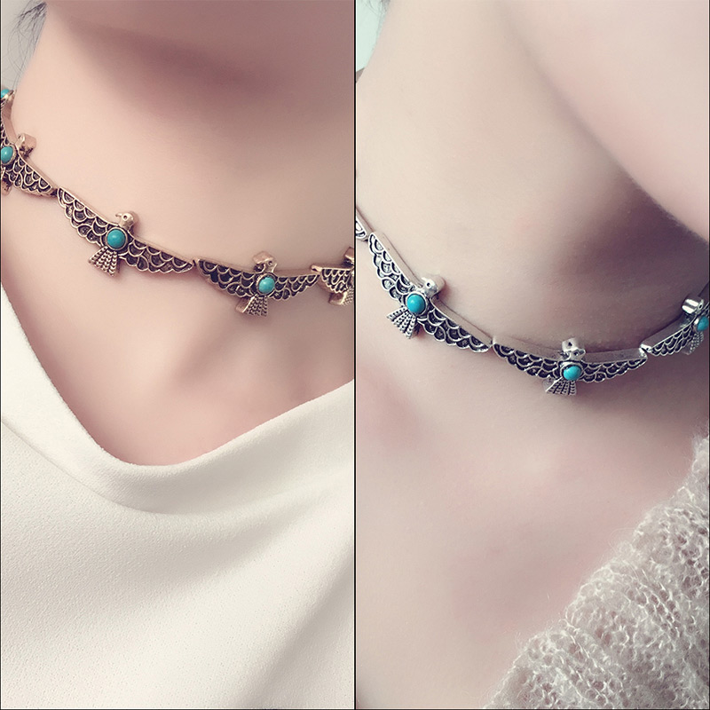 Fashion Gold Color Hollow Out Pigeon Decorated Simple Choker,Chokers
