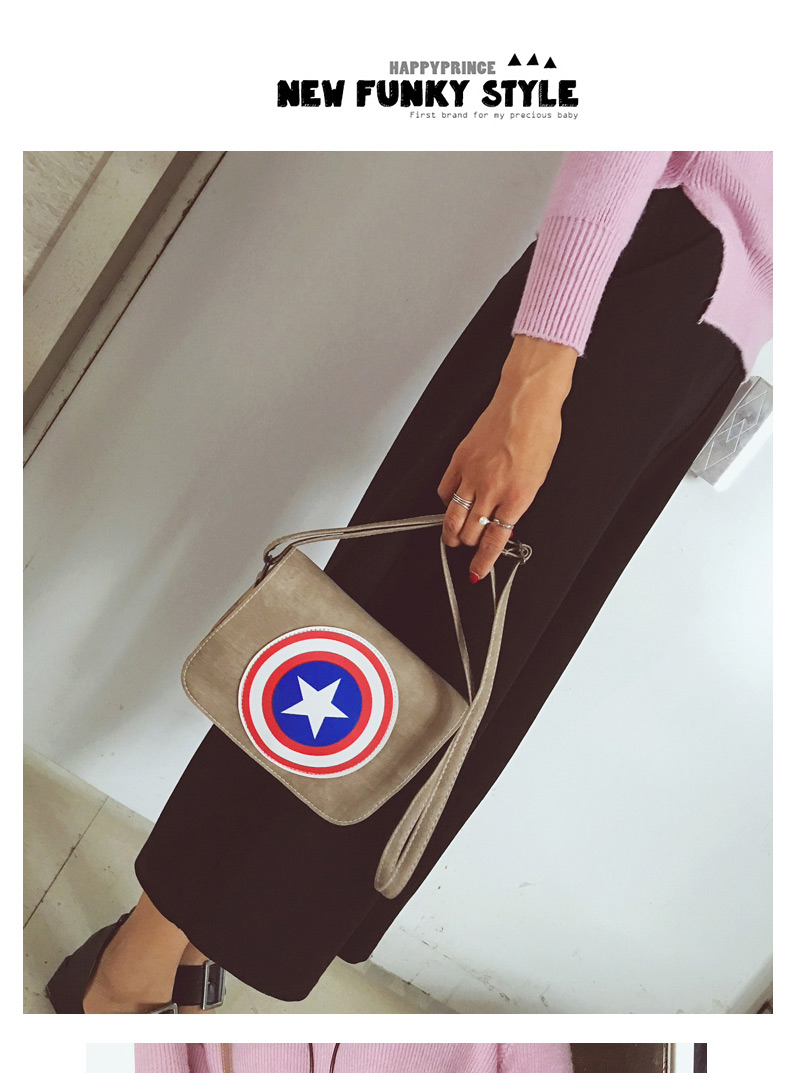 Fashion Pink Shield Pattern Decorated Simple Square Shape Bag,Shoulder bags