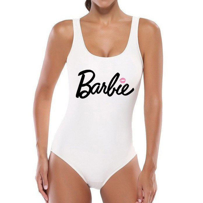 Sexy White Letter Pattern Decorated One-piece Bikini,One Pieces