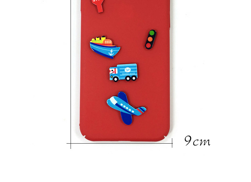 Cute Red Cartoon Vehicle Decorated Pure Color Iphone7plus Case,Iphone 7&Iphone 7 Plus
