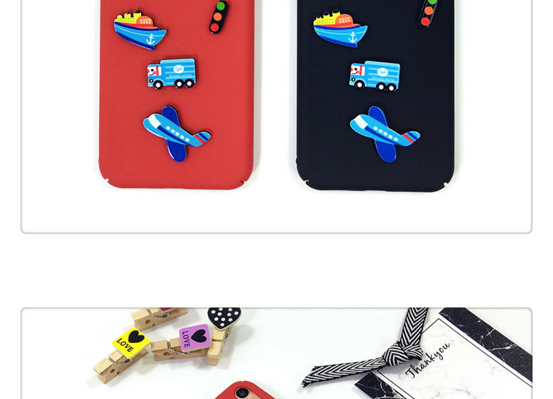 Cute Red Cartoon Vehicle Decorated Pure Color Iphone7plus Case,Iphone 7&Iphone 7 Plus