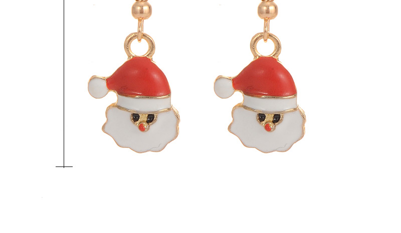 Cute White Santa Claus Pendant Decorated Simple Earring,Drop Earrings