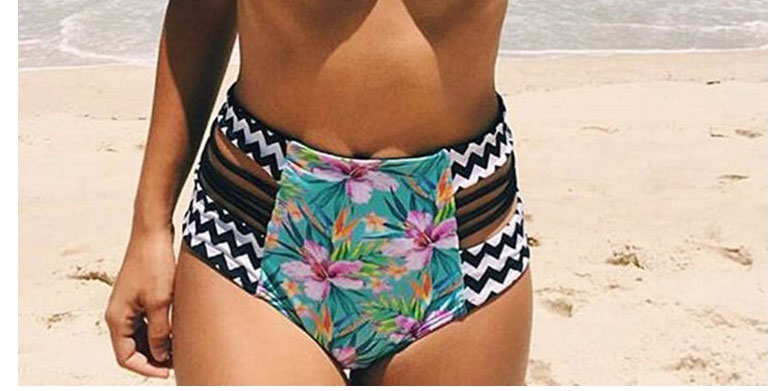 Sexy Multi-color Flower Pattern Decorated Simple Cross Swimwear,Bikini Sets
