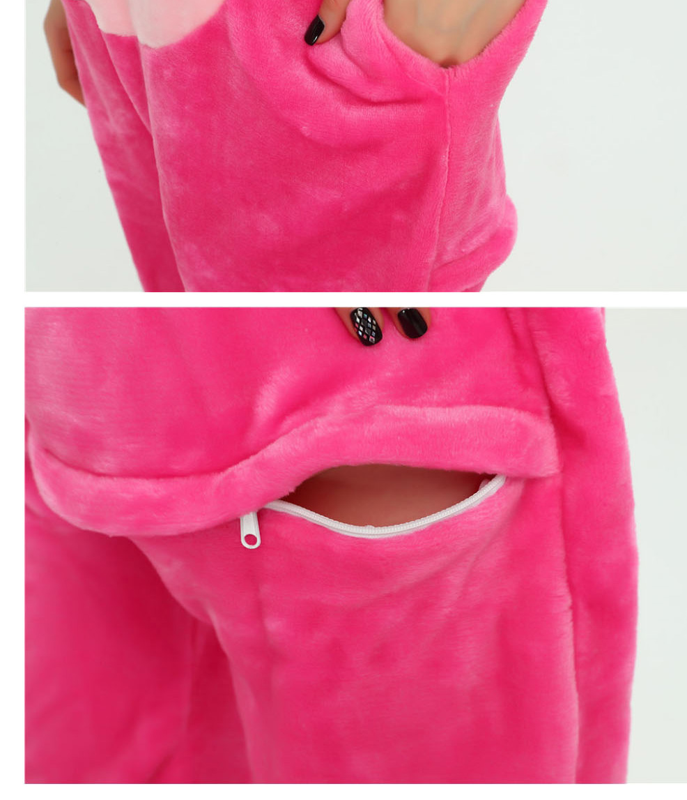 Fashion Pink Stitch Shape Decorated Color Matching Nightgown,Cartoon Pajama
