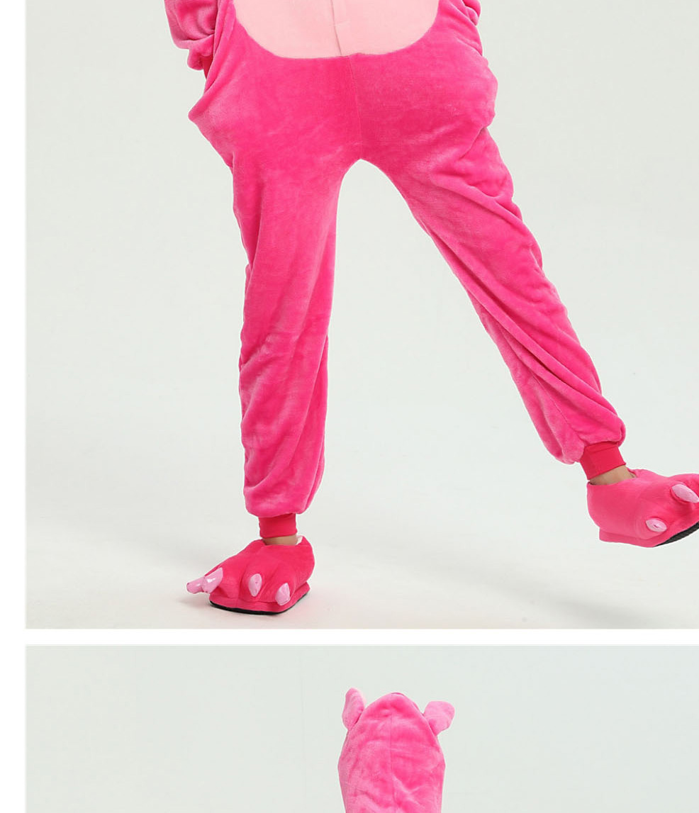 Fashion Pink Stitch Shape Decorated Color Matching Nightgown,Cartoon Pajama