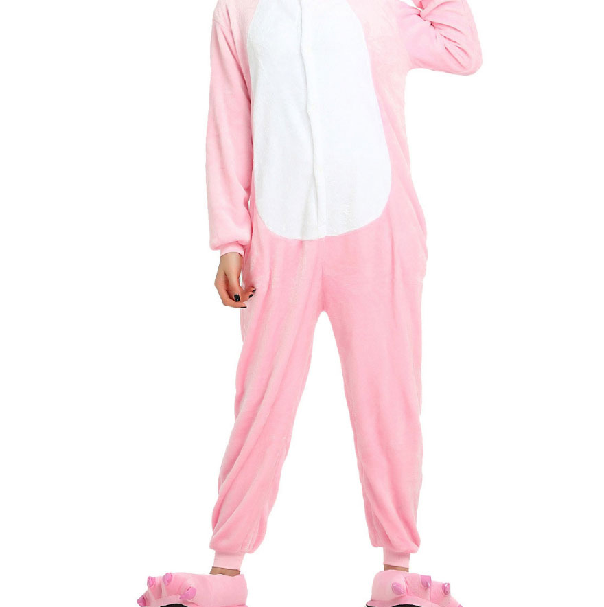 Fashion Pink Pig Shape Decorated Pure Color Nightgown,Cartoon Pajama