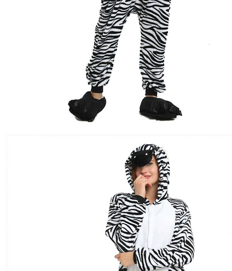 Fashion Black+white Zebra Shape Decorated Simple Nightgown,Cartoon Pajama